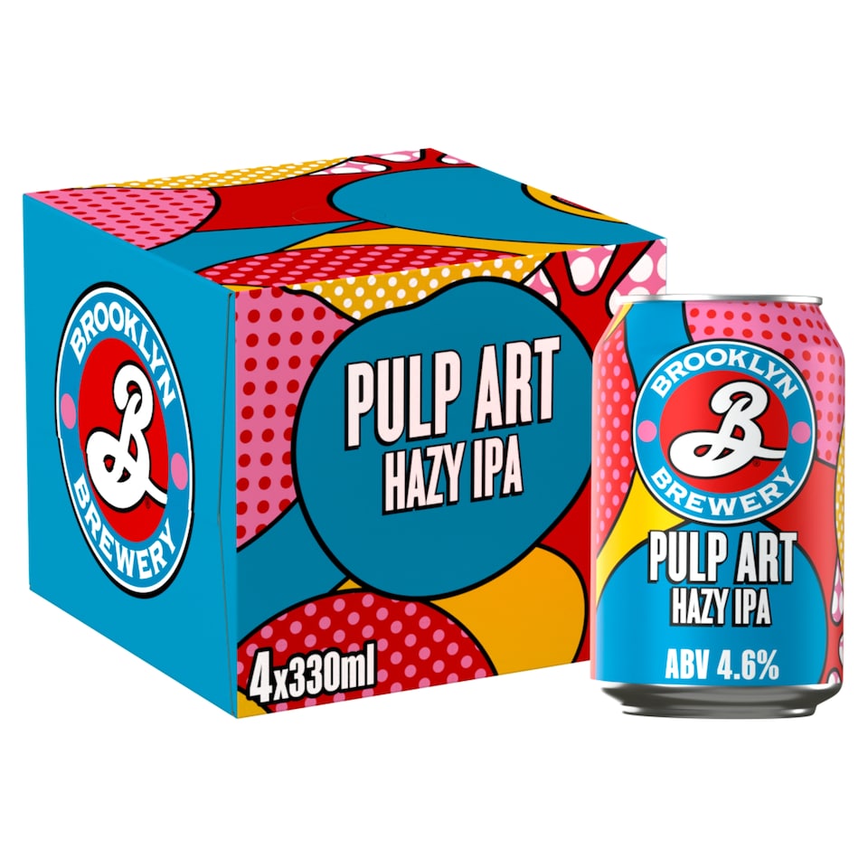 image 1 of Brooklyn Brewery Pulp Art Hazy IPA 4.6% Beer Cans 4x330ml