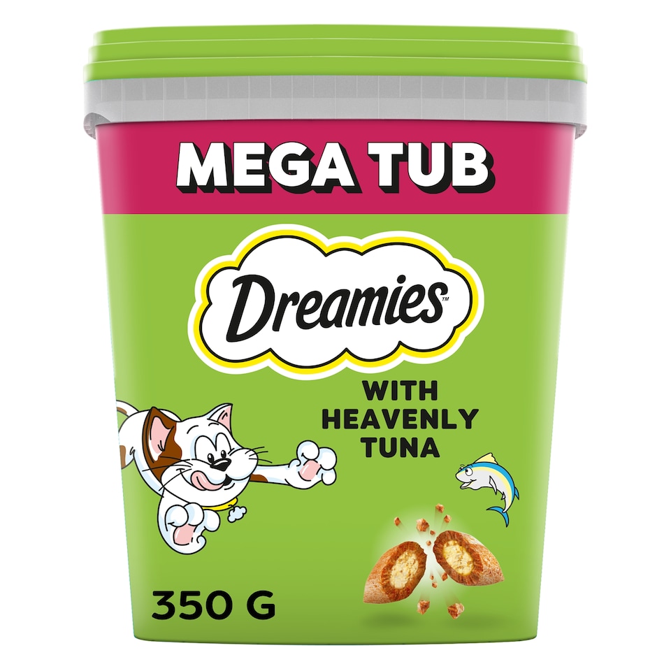 image 1 of Dreamies Tuna Adult Cat Treats Tub 350G