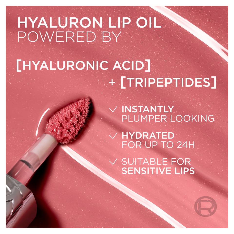 image 1 of L'Oréal Paris Plump Ambition Lip Oil, 485 Wine O'Clock, 5ml