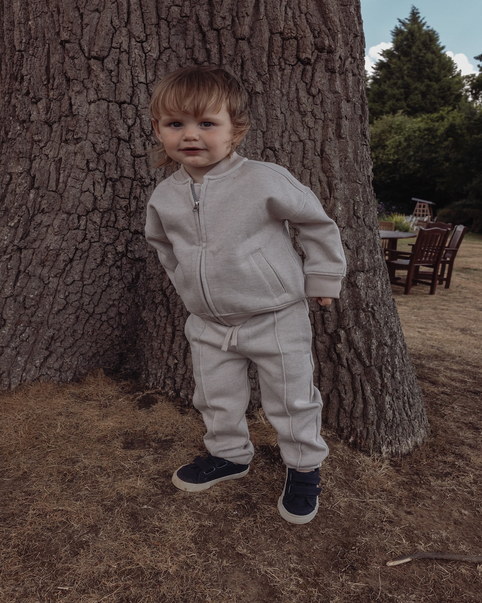 image 1 of F&F x Samantha Faiers Cotton Blend Drawstring Joggers in Cream