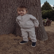 F&F x Samantha Faiers Cotton Blend Drawstring Joggers in Cream