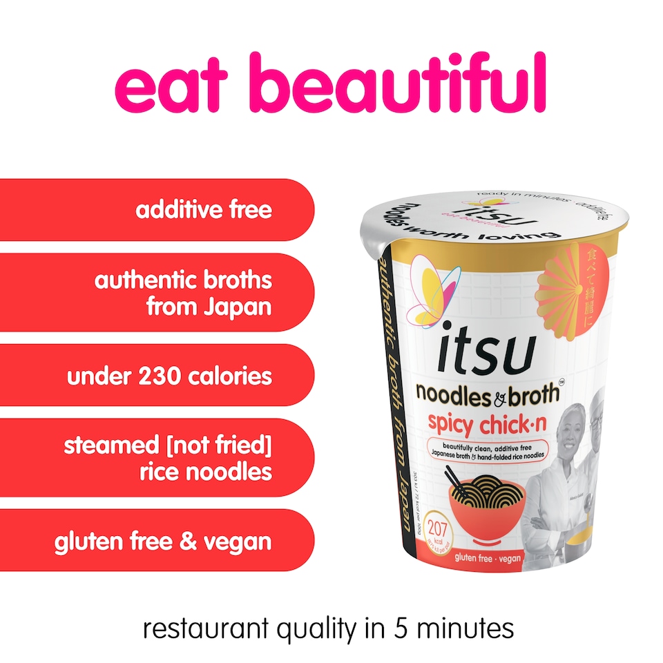 image 1 of itsu spicy chickn instant noodles & broth pot 64g