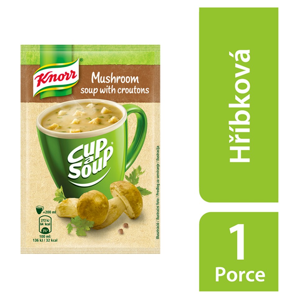 image 1 of Knorr Cup a Soup Hříbková instantní polévka s krutony 15g