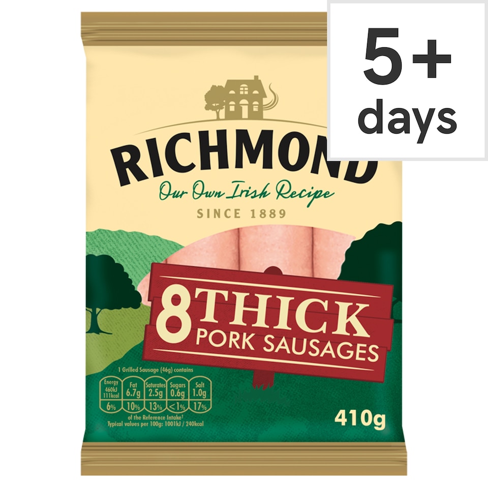 Richmond Thick Pork Sausages 8 Pack 410g