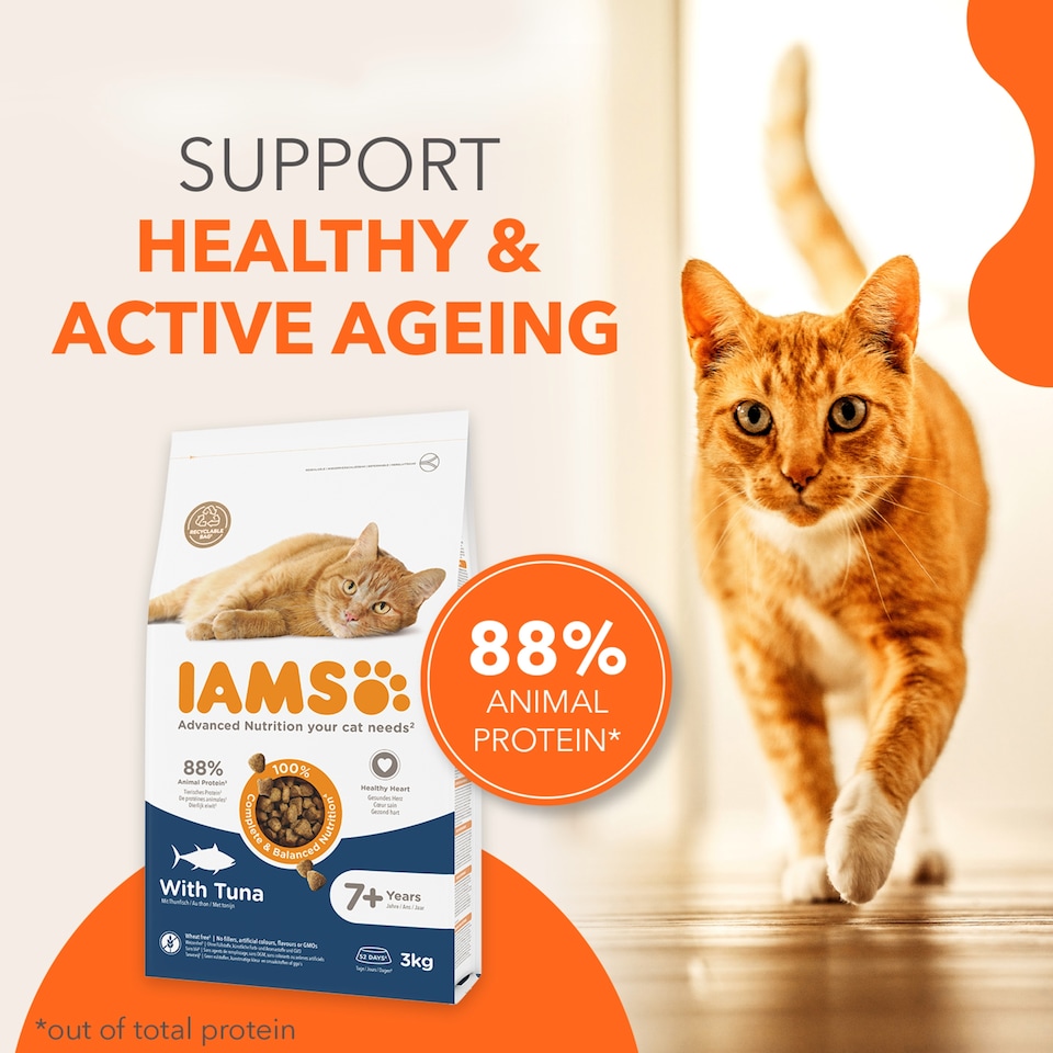 image 1 of IAMS 7+ Years Cat Food with Tuna 800g