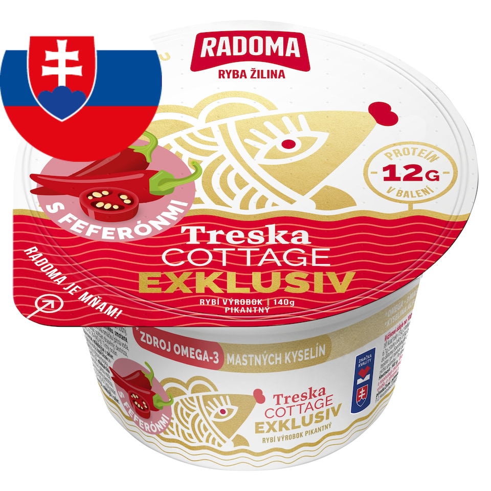 PRETO Ryba Žilina Treska Cottage Exklusiv s feferónmi 140 g