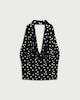 image 4 of OH ME OH MY Polka Dot Halter Neck Co-ord Top in Black