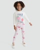 image 2 of F&F Girls 2-Pack Cotton Rich Fruit Print Leggings in Multi Pink