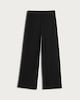 image 4 of  F&F Ribbed Wide Leg Co-ord Trousers in Black