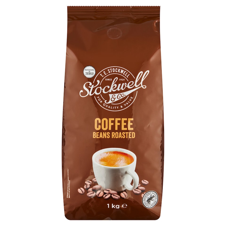 Stockwell & Co. Zmes praženej zrnkovej kávy robusta a arabica 1 kg