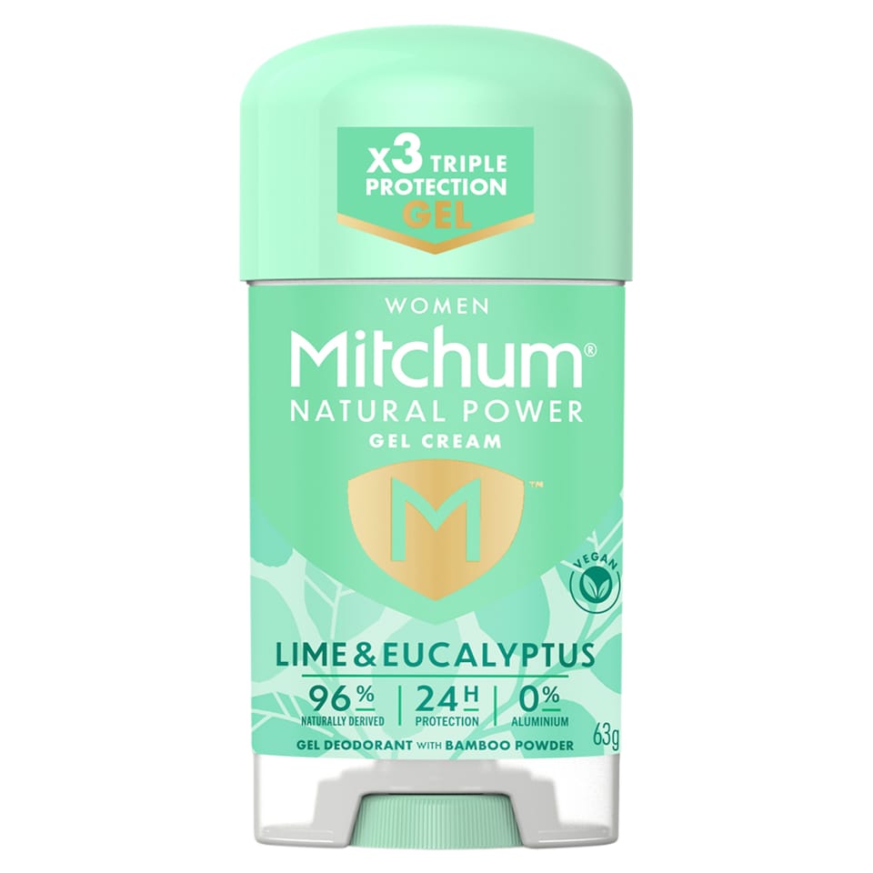 Mitchum Natural Power Gel Cream Deodorant - Lime & Eucalyptus 63g