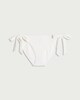 image 4 of F&F Textured Shell Tie Side Bikini Bottoms in Cream