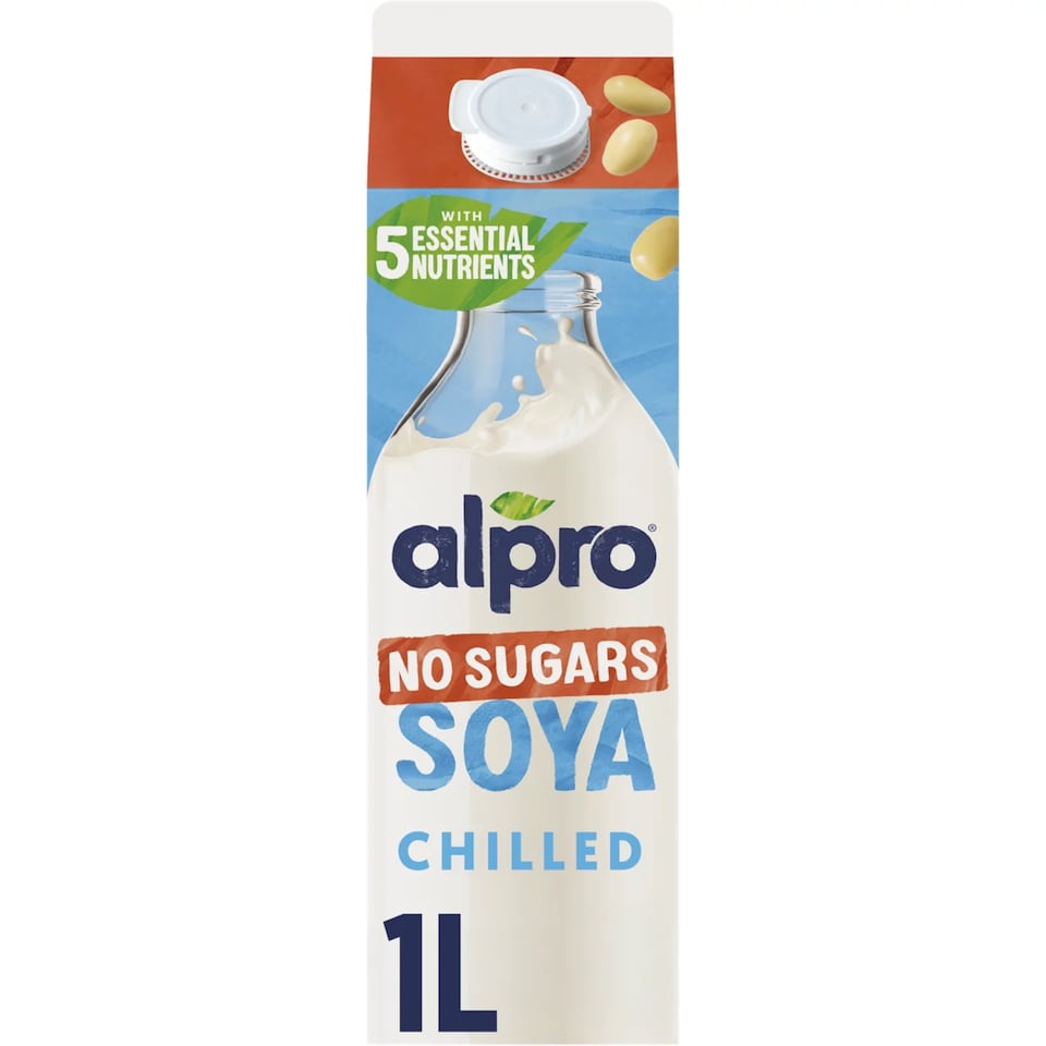 image 1 of Alpro Soya No Sugar Chilled Dairy Free Drink 1L