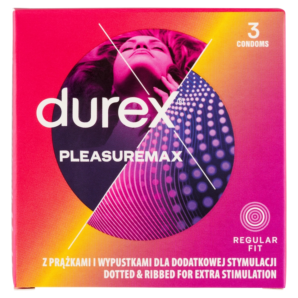 Obrázek 1 pro produkt Durex Pleasuremax Regular Fit kondomy 3 ks