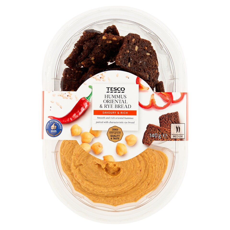 Tesco Hummus Oriental & Rye Bread 140g