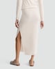 image 3 of Rise by Zara McDermott Ribbed Midi Skirt in Stone