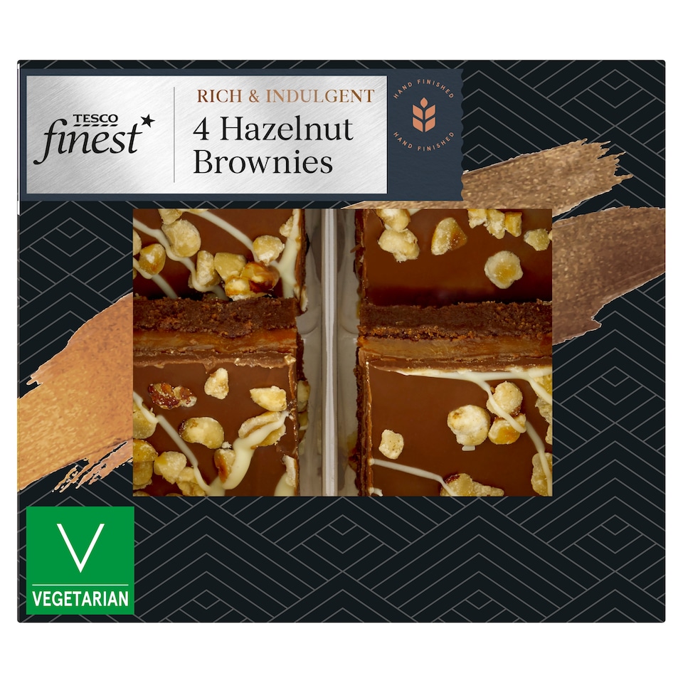 Tesco Finest Caramel Hazelnut Brownie 4 Pack