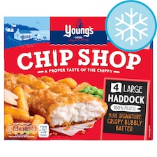 Youngs Chip Shop 4 Haddock Fillets 440G
