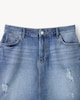 image 2 of F&F Pure Cotton Denim Mini Skirt in Navy