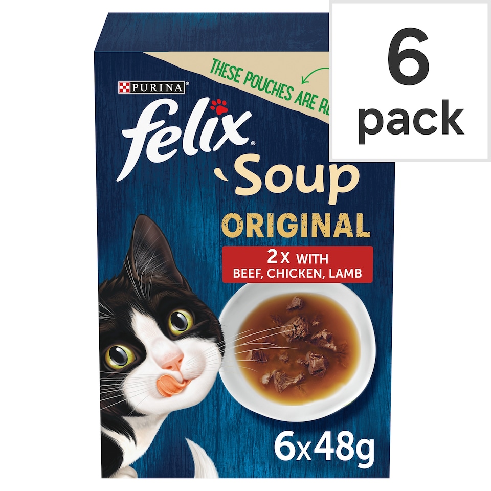 image 1 of Felix Soup Cat Food Farm Selection 288G 6 Pack