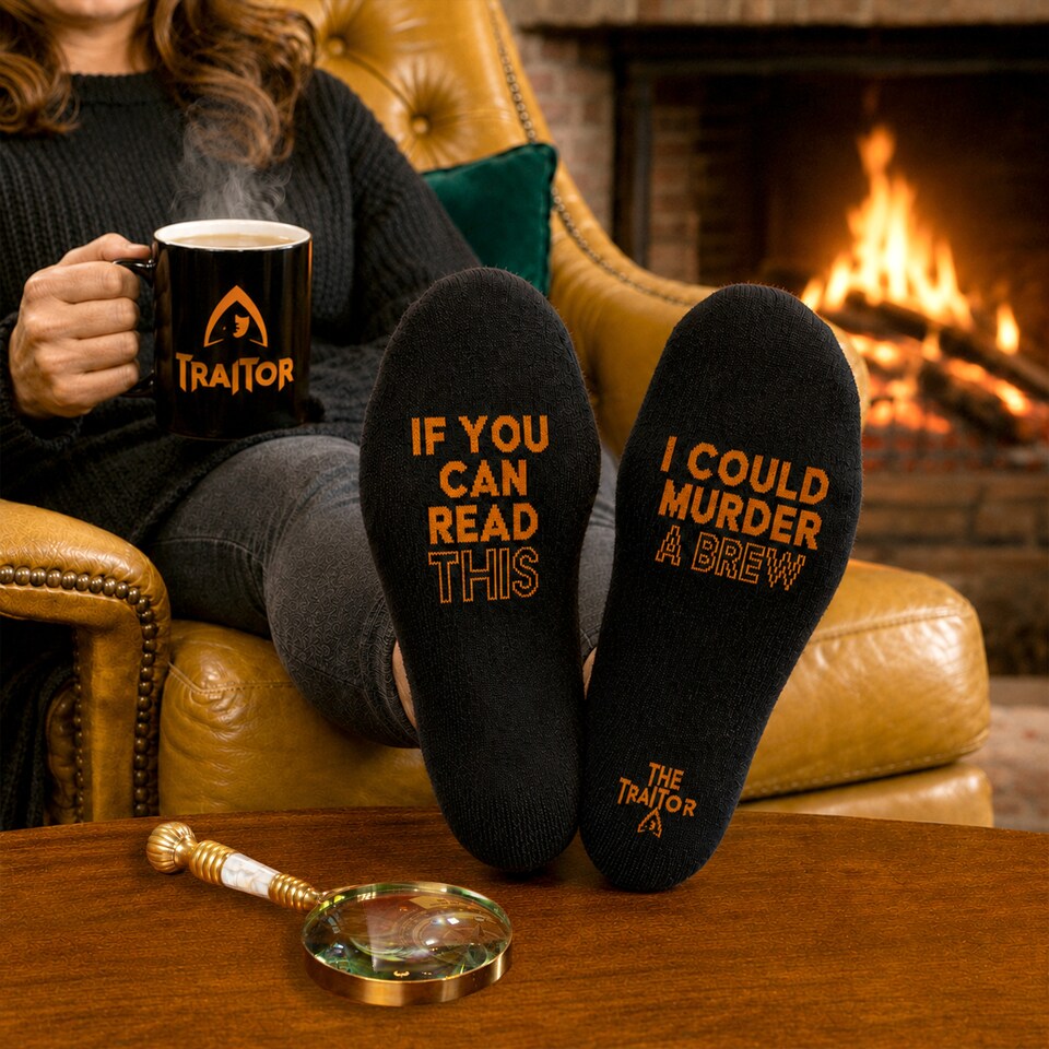 image 1 of The Traitors Heat Reveal Mug & Novelty Socks Gift Set