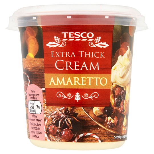 Tesco Amaretto Extra Thick Cream 250Ml Tesco Groceries
