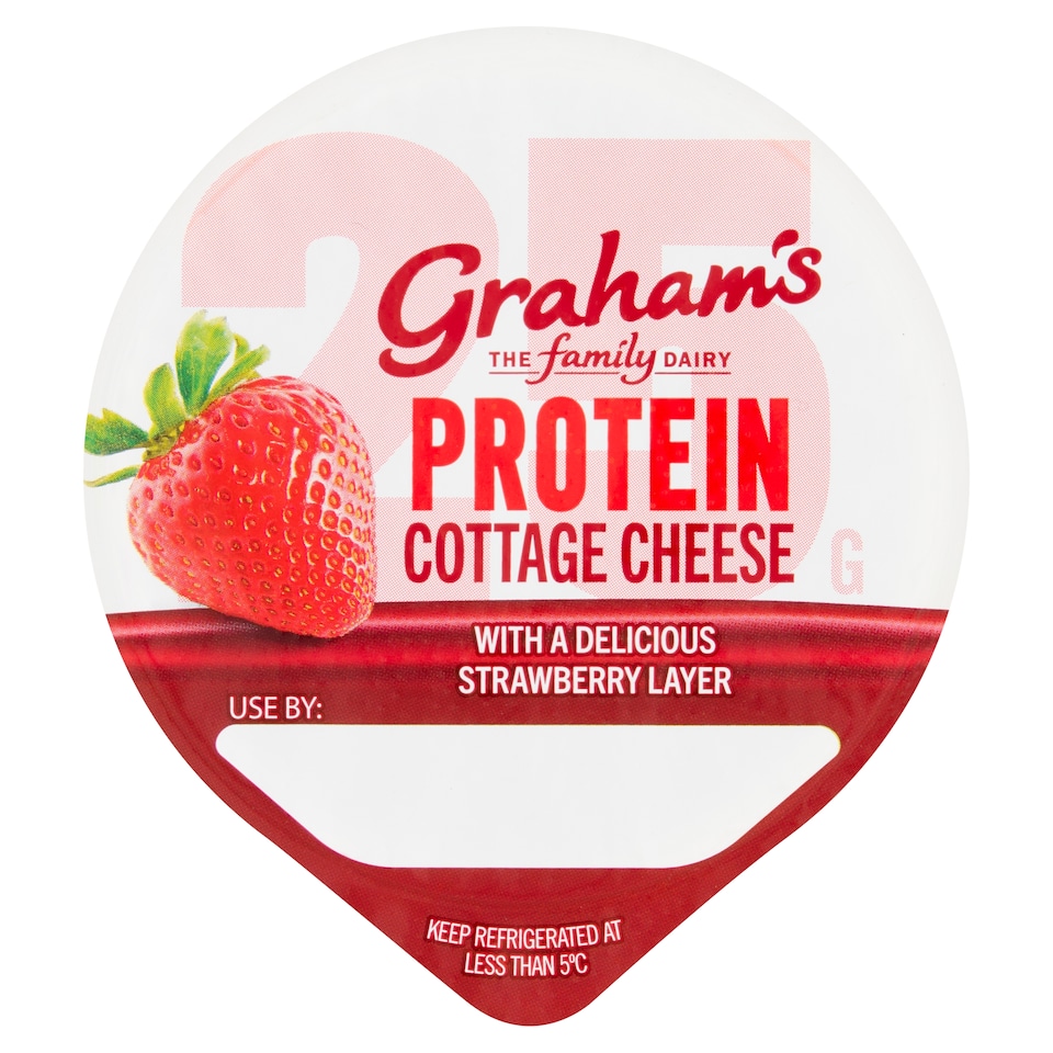Grahams the Family Dairy 25g Protein Cottage Cheese with Strawberry Layer 200g