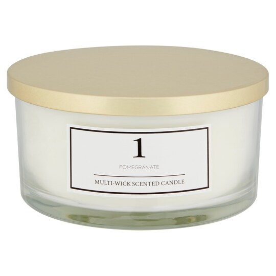 Tesco Timeless M Wick Candle Pomegranate 700G Tesco Groceries