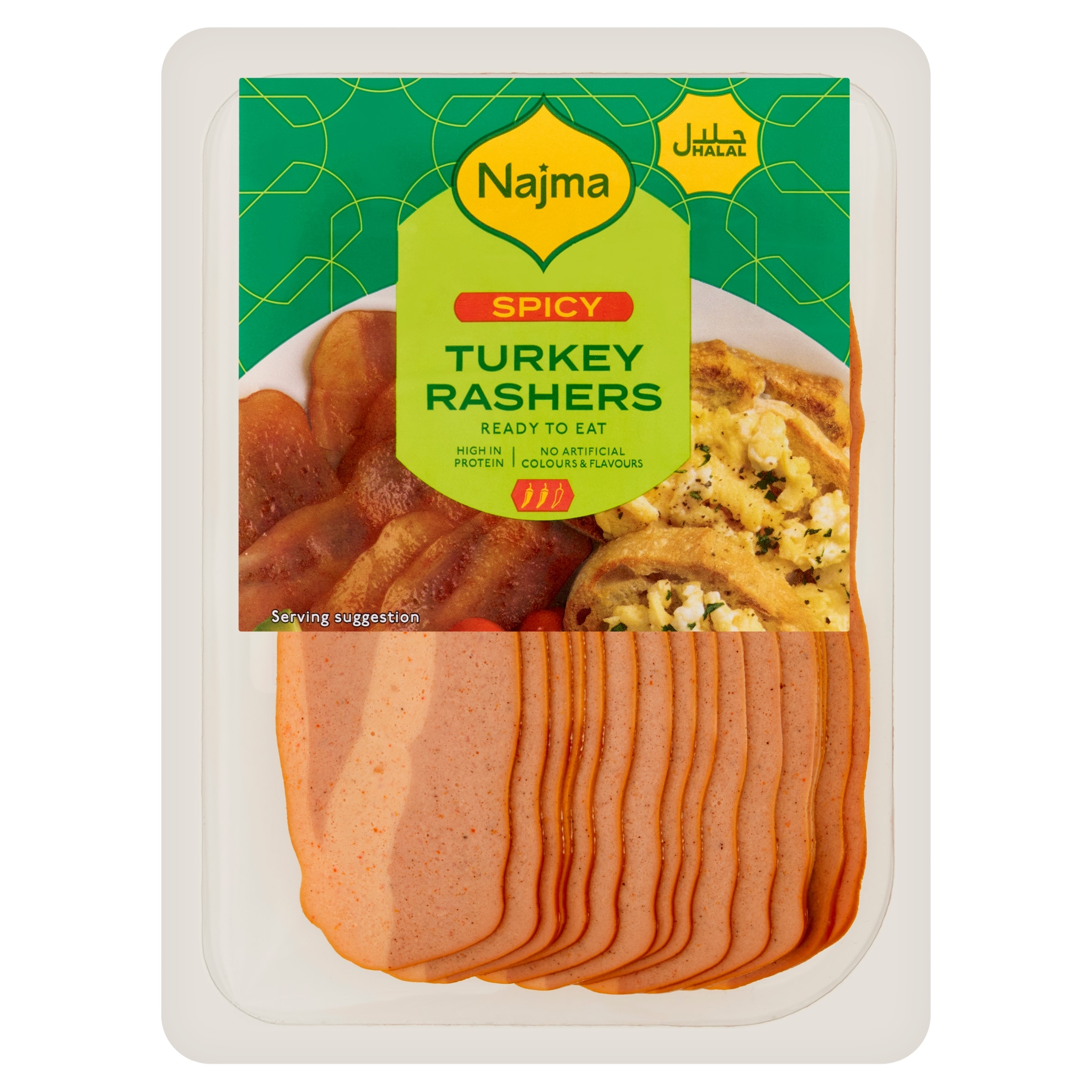 Najma Spicy Turkey Rashers 150g