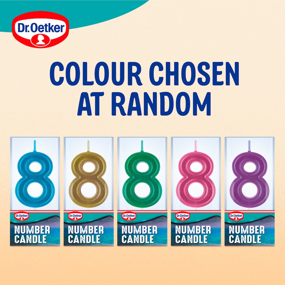 image 1 of Dr. Oetker Number 8 Candle