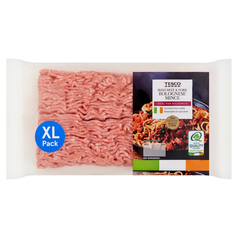 Tesco Irish Beef And Pork Bolognese Mince 750G