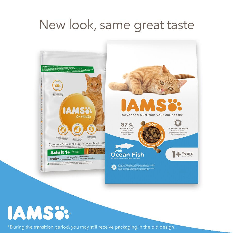 image 1 of Iams For Vitality Adult Cat Food - Ocean Fish 2kg