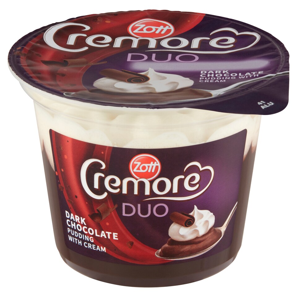Zott Cremore Duo Dark Chocolate Pudding with Cream 190g