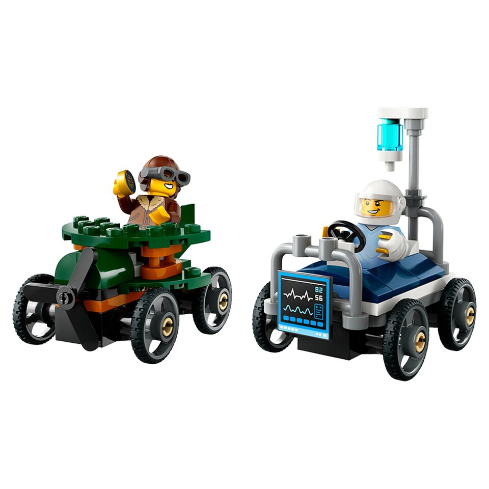 image 1 of LEGO City 60459 Pretekársky balíček: Lietadlo vs. nemocničné lôžko