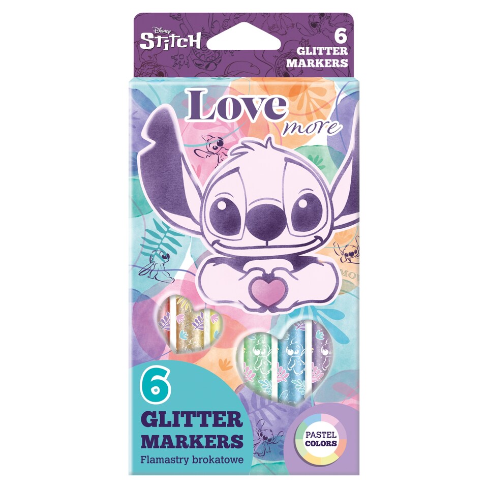 obrázok 1 z Disney Stitch Glitter fixky 6 ks