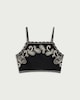 image 5 of The F&F Edit Cotton Rich Embroidered Co-ord Top in Black