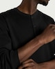 image 1 of F&F Pure Cotton Henley Long Sleeved Top in Black