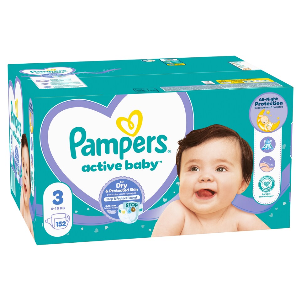 obrázok 1 z Pampers Active Baby veľkosť 3, 152 plienok, 6kg-10kg