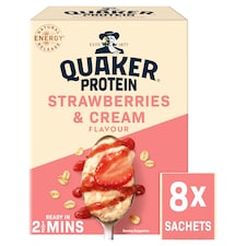 Quaker Protein Porridge Sachets - Strawberries & Cream 8x42g