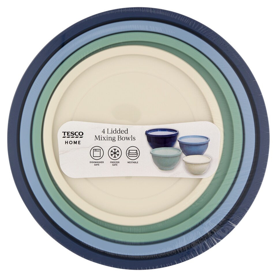 Tesco Home Colour Mixing Bowl Set 4 pcs