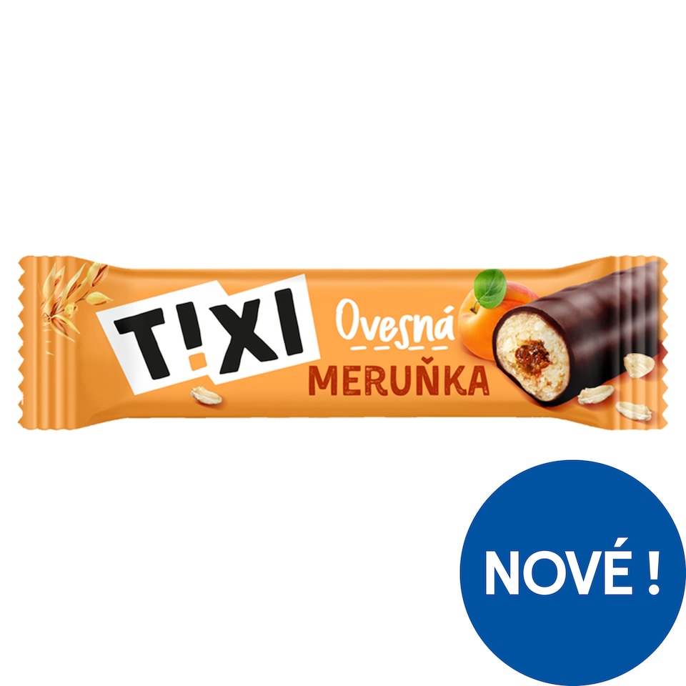 Tixi Oatmeal Bar with Apricot Filling and Cocoa Coating 30g