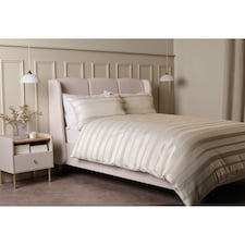 F&F Home Bedding Striped Jacquard Duvet Set Double