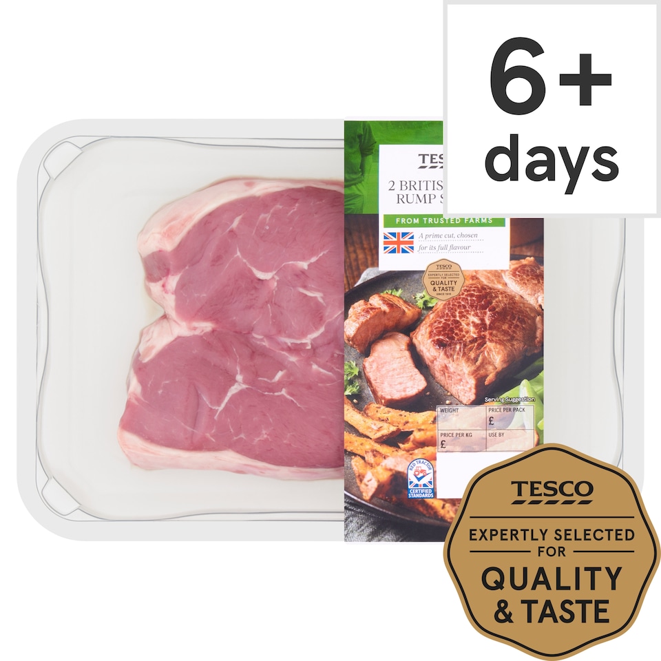Tesco 2 Lamb Rump Steaks 300G