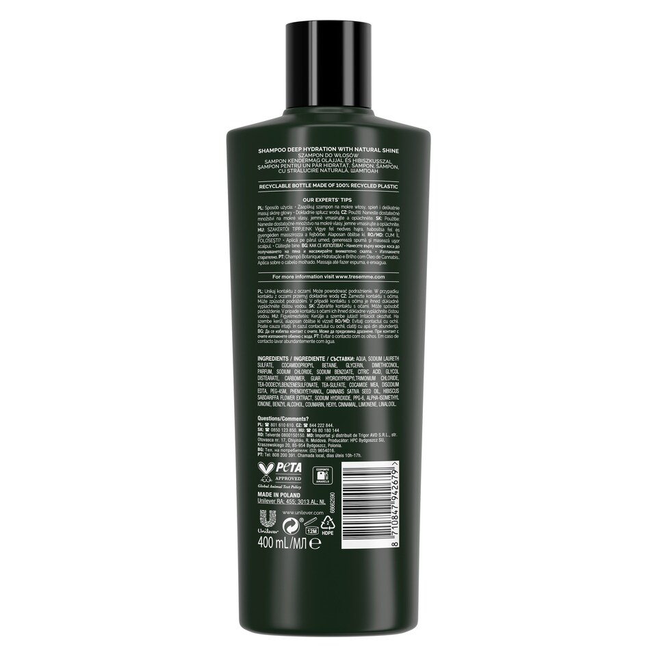 image 1 of Tresemme Botanique Hemp Shampoo 400Ml