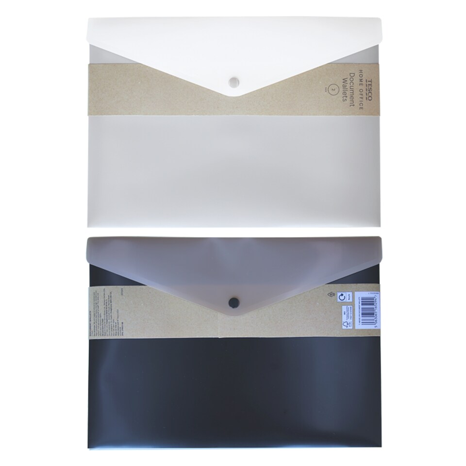Tesco Abode 2 Pack Document Wallets