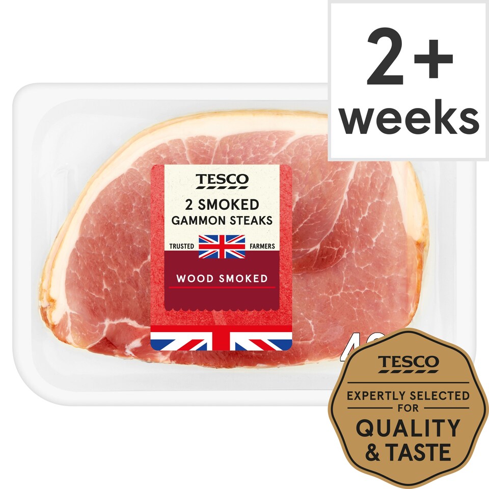 Tesco Smoked Gammon Steaks 2 Pack 450g
