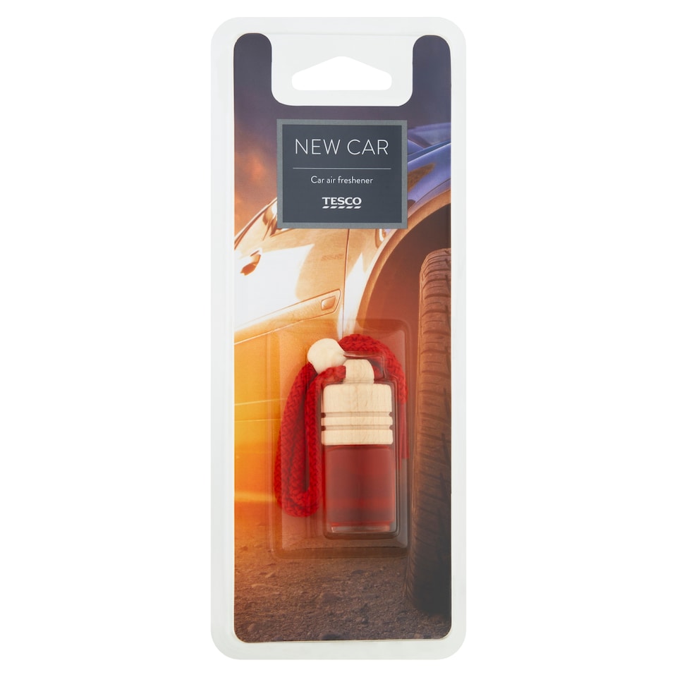 Tesco Hanging Wooden New Car Car Air Freshener 5 ml