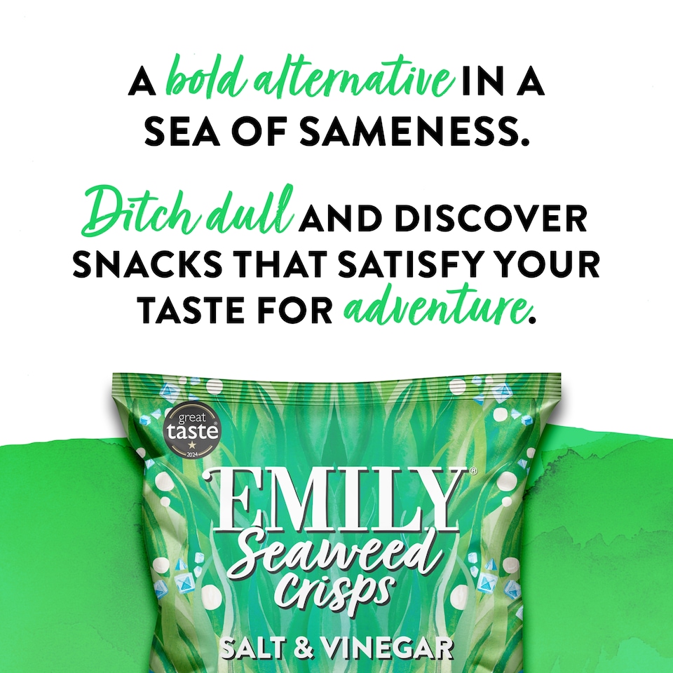 image 1 of Emily Seaweed Crisps - Salt & Vinegar 18g