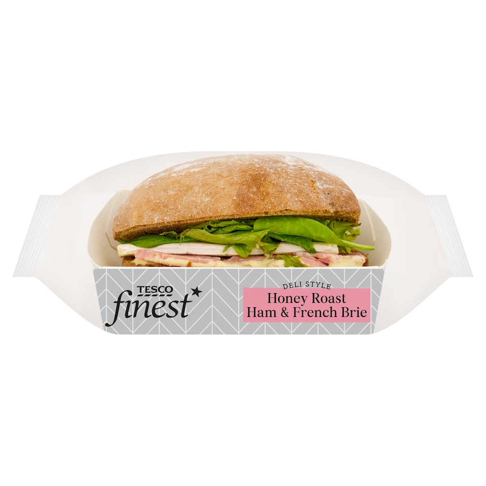 Tesco Finest Honey Roast Ham & French Brie Rye Roll