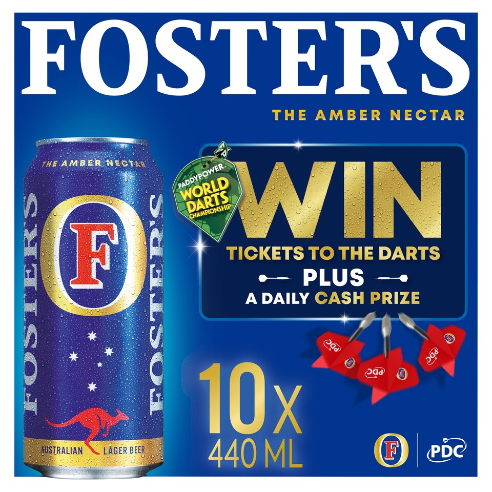 image 1 of Foster's Lager Beer Can 10x440ml